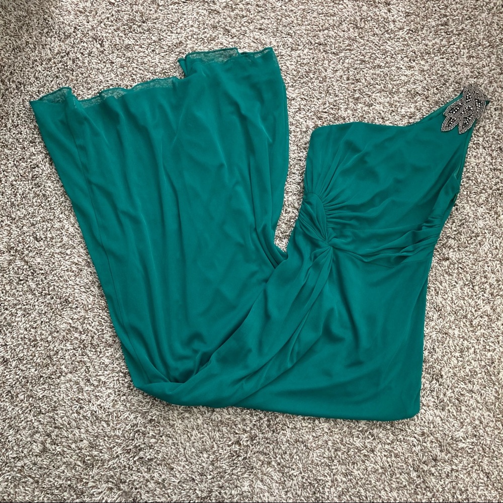 Kelly Green Vintage style prom Gown - Picture 1 of 6